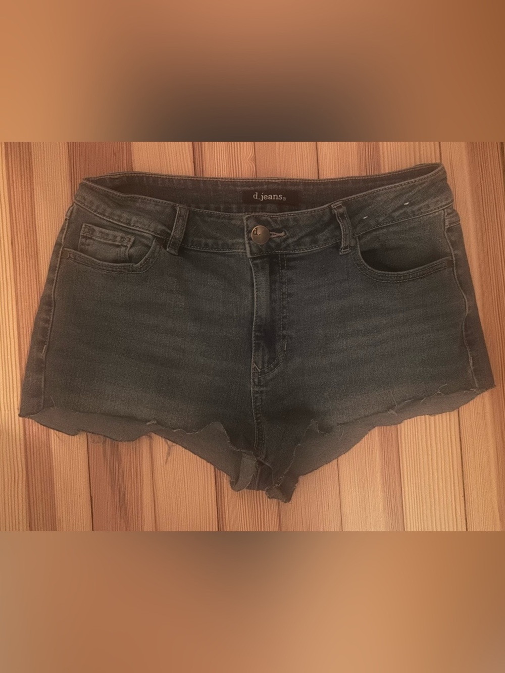 d.jeans Washed Blue Denim mini Shorts